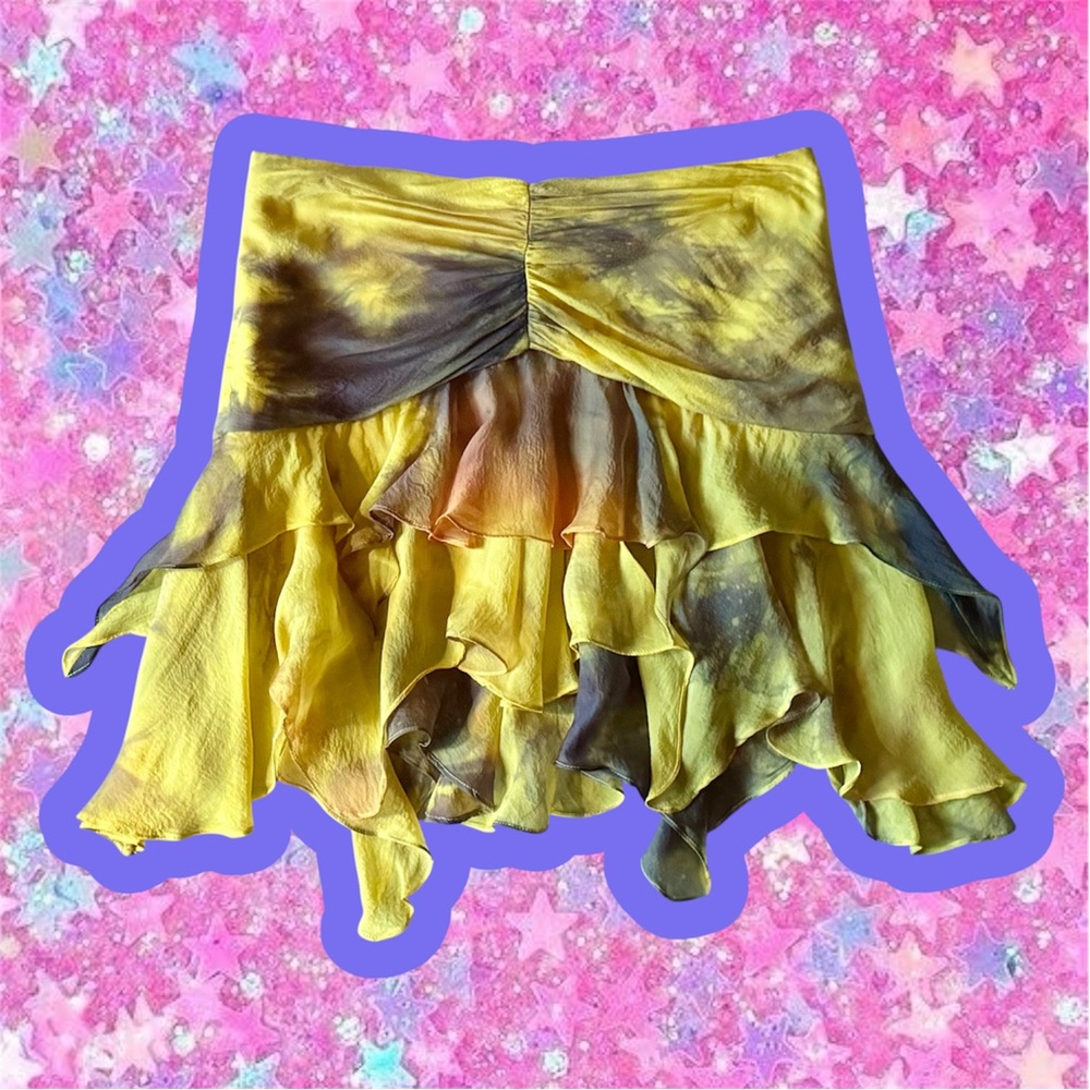 Vintage TRACY FEITH Y2K Skirt XS Early 2000s Fairy Handkerchief Paris Hilton